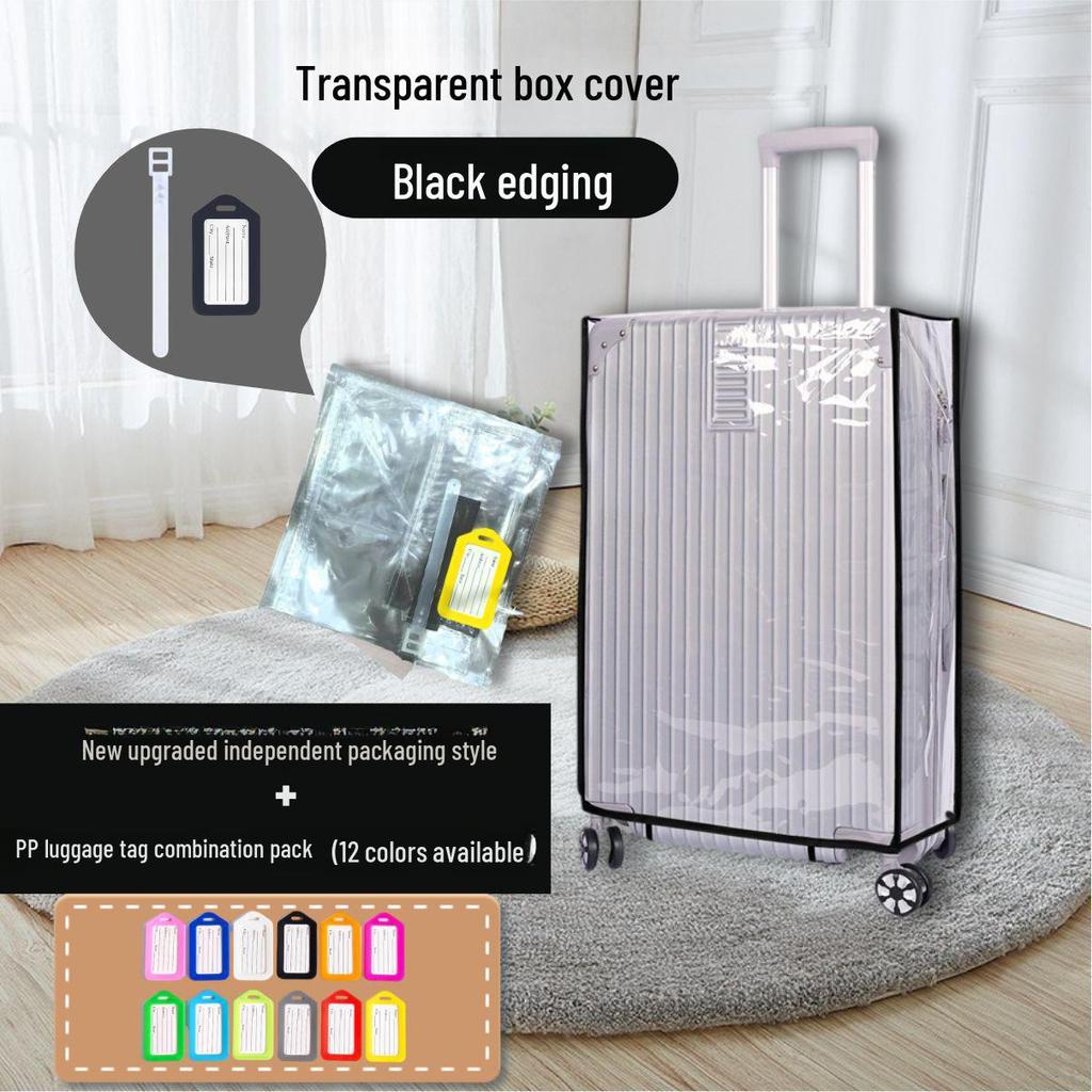 Waterproof Transparent PVC Luggage Protective Cover & Tag Set