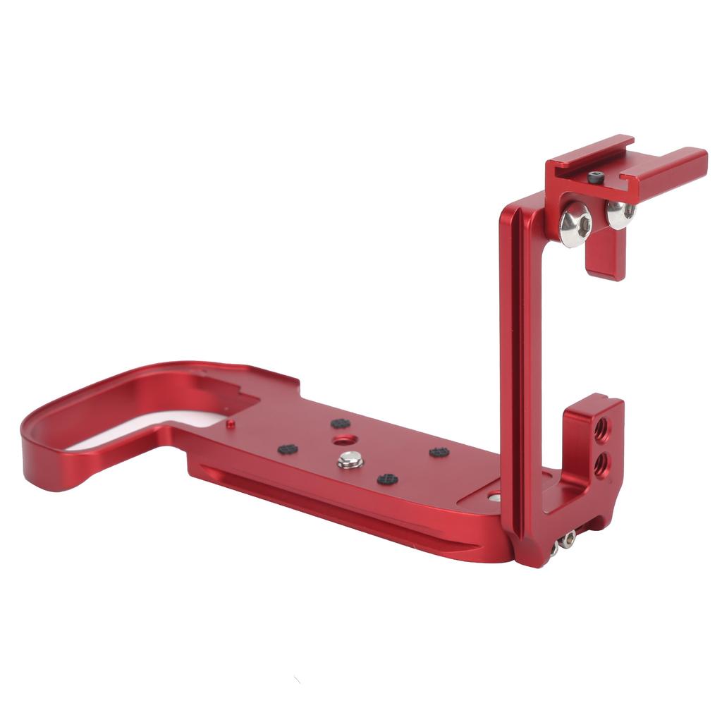 Hurtigfesteplate L-brakett med blitssko Håndgrepholder for Canon R5 SLR-kameraRød
