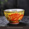 Gilt Silver Enamel Dragon Tea Cup