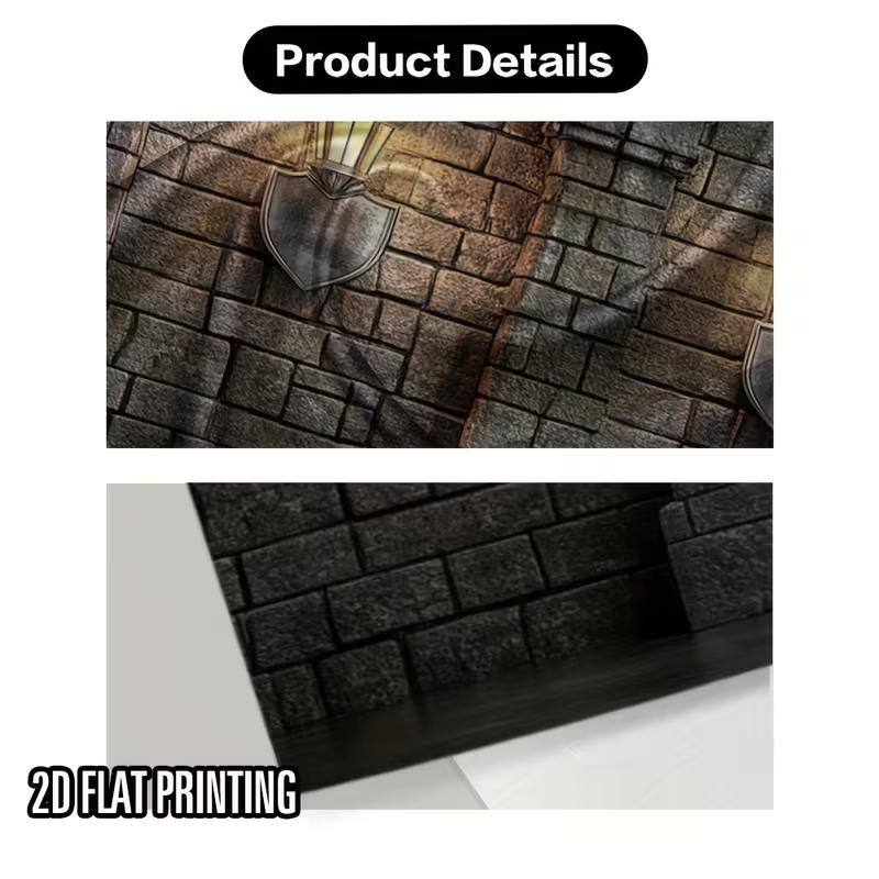 Halloween Castle Backdrop - Medieval Stone Wall Lanterns Photography Prop