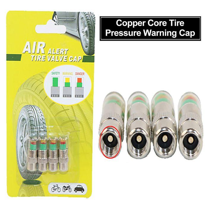 Indicateurs de pression des pneus - NOBRAND - Lot de 4 - Transparent - 10x8x2 cm - Quatre saisons
