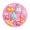 Food Grade 3D Christmas Tree/Bell/Snowman/Snowflake/sock Shape Silicone Mold Cake Decorating Tool