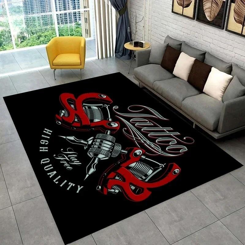 Tattoo Studio Carpet Mystic Witchcraft Gossip Carpets Girl Cartoon Printed Floor Mats Living Room Play Mat Retro Birthday Gifts