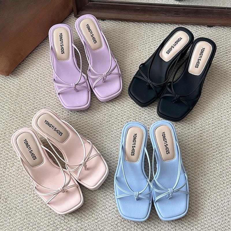 Casual Wedge Heel Slippers Flat-bottomed Thick-soled Sandals Women's Shoes Fashionable and Versatile