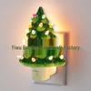 Certified European Plug-in Resin Christmas Tree Wall Lamp for Living Room and Study