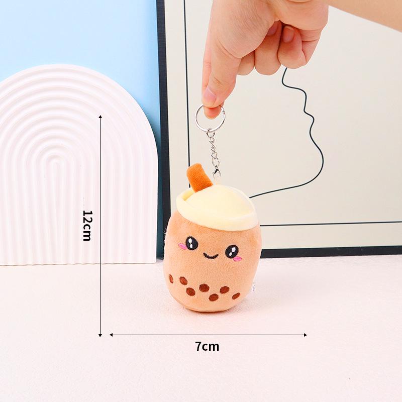 Fruit Bubble Tea Plush Keychain - Cute Gift Doll for Claw Machines & Weddings