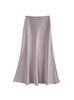 French Chic High-Waist Satin Midi Fishtail Skirt for Spring/Summer
