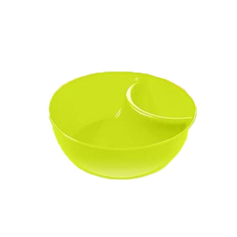 Divided Cereal Bowl 2 Grids Snack Bowl Portable French Fries Bowls Salad