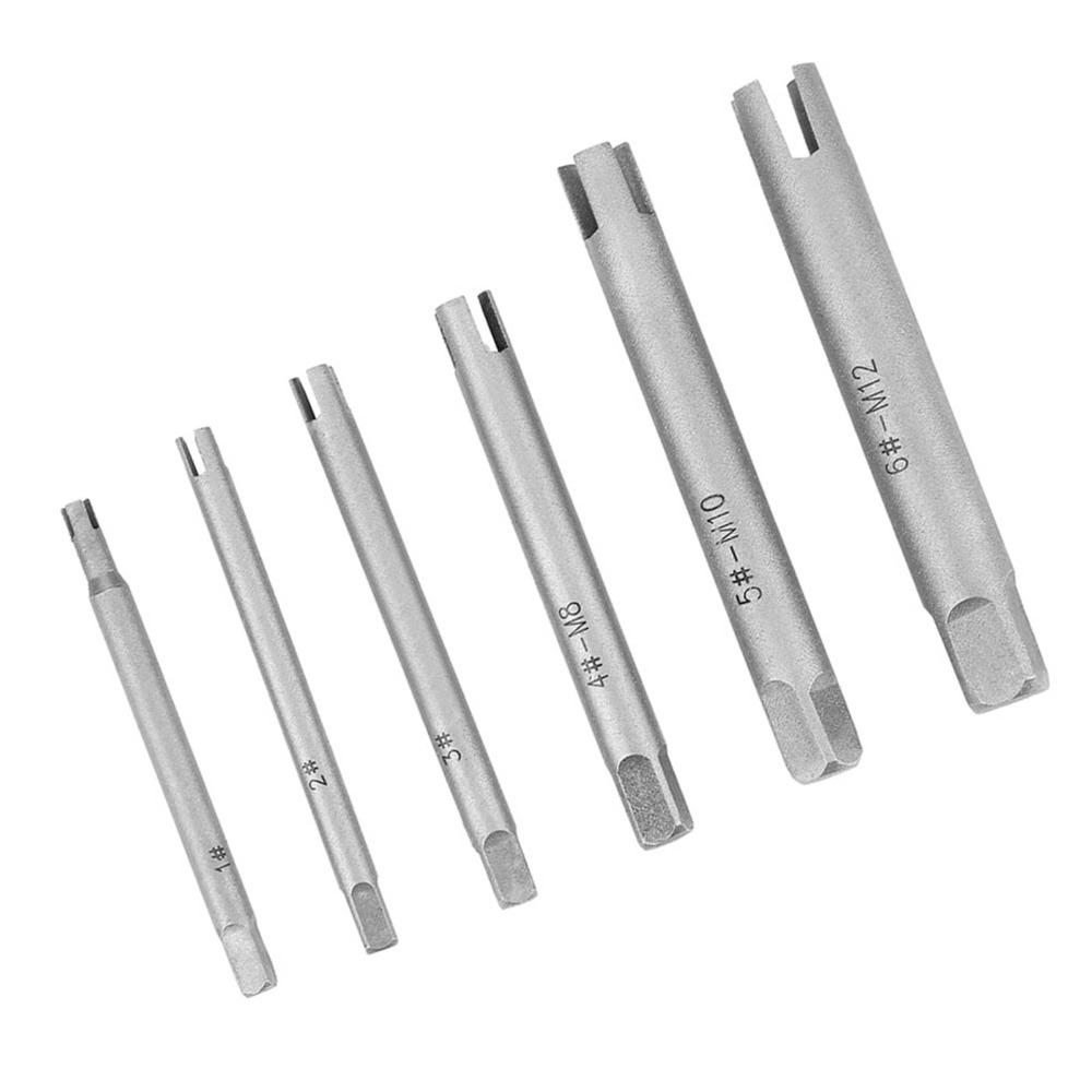 6 Pcs Bearing steel Tap Extractor Set 3 Types Bolt Remover Tool  Industrial and Home Repair Work