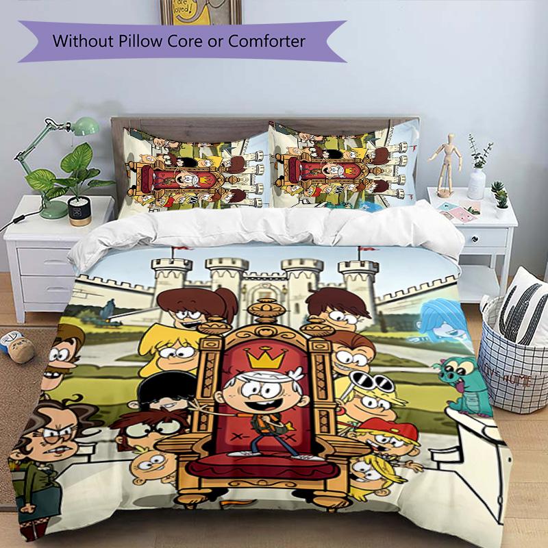 3pcs The Loud House1 Pattern Bedding Set Duvet Cover Set Includes Duvet Cover &pillowcases, Perfect All Season Bedroom Decoration & Gift