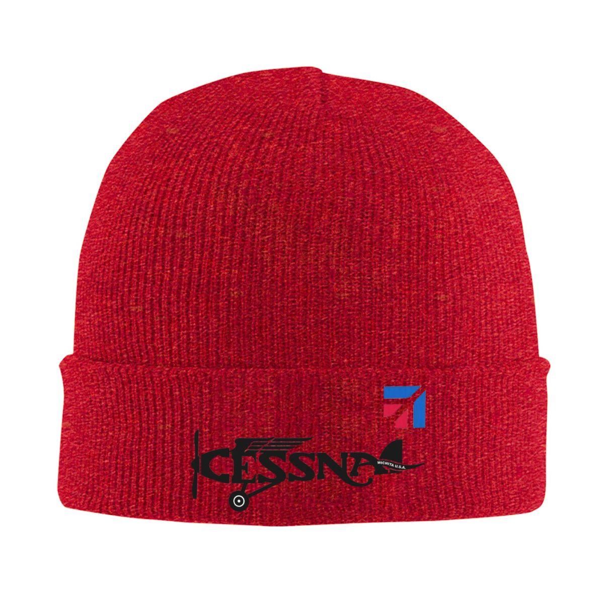 

Cessna Logo Warm Knitted Cap Fashion Bonnet Hat Autumn Winter Outdoor Beanies Hats for Unisex Adult One Size