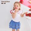 PawinPaw Baby Girls' Cartoon Bear Lapel T-Shirt