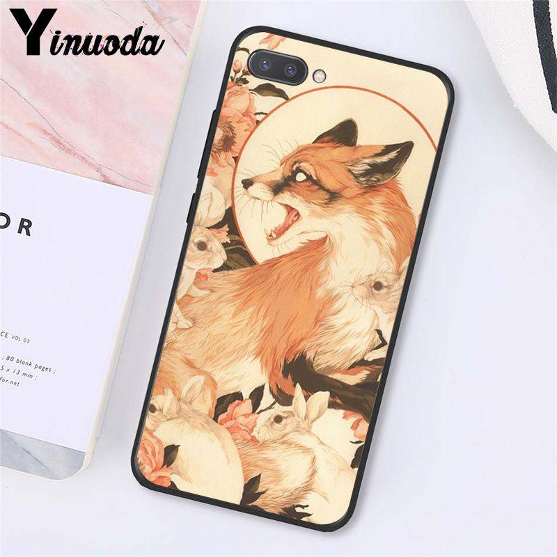 

Yinuoda Fox Animal Phone Case for Huawei Honor 8X 9 10 20 Lite 7A 5A 7C 10i 9X pro Play 8C Honor 20
