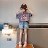 Trendy Summer Girls' Short-Sleeve T-shirt - Medium & Large Sizes