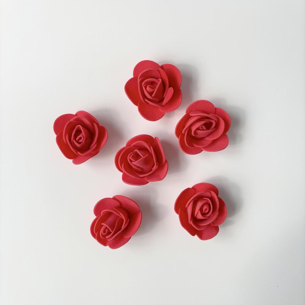 Trandafiri din spumă PE de 3,5 cm, 200 buc, Demontabili pentru Ursuleți din Spumă, Coroane și Decorațiuni