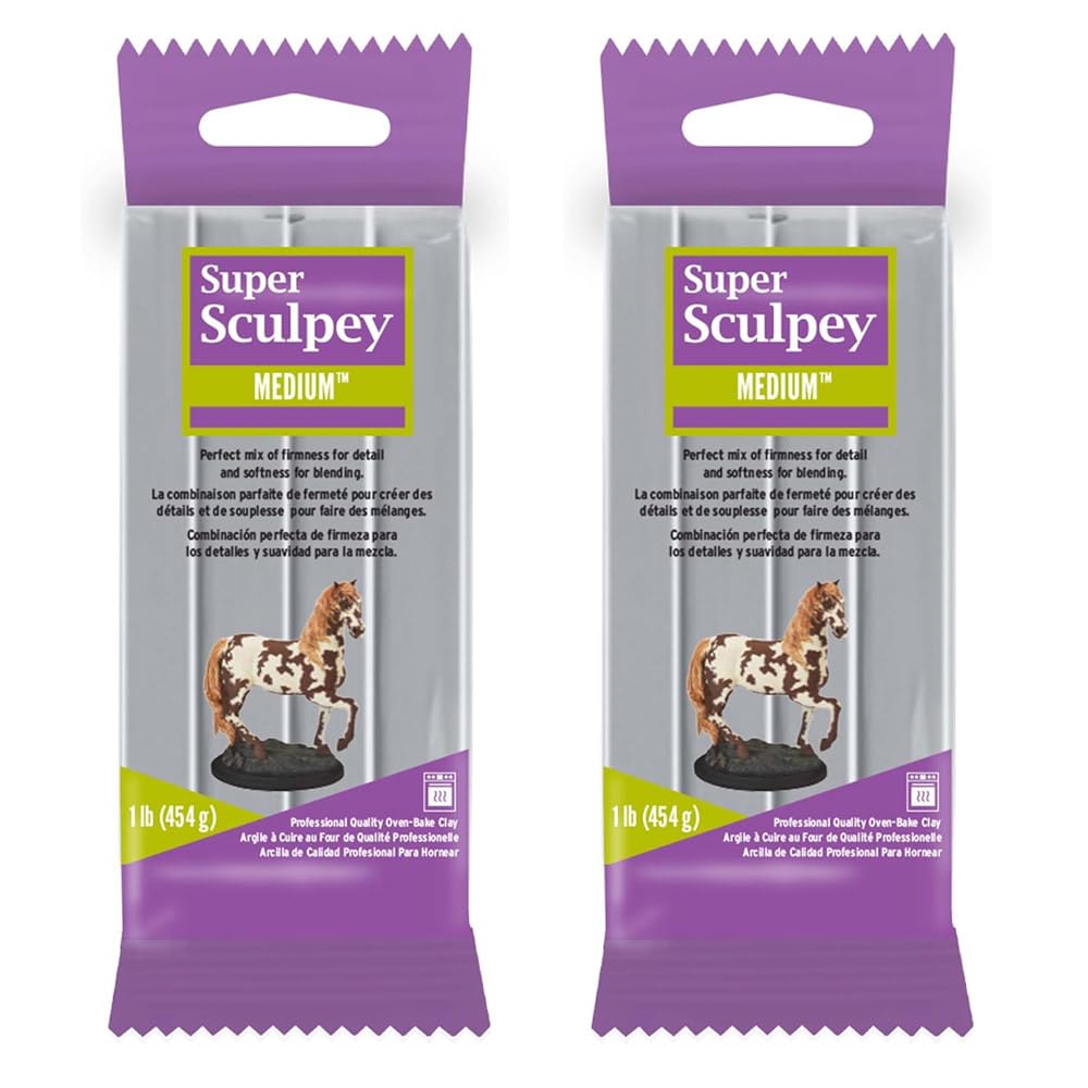 Super Sculpey Medium Blend (Gray) x2