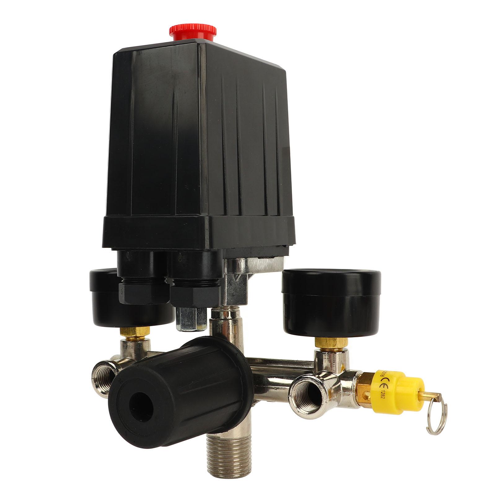 

Air Compressor Pressure Switch 0 To 180PSI Precise Control Pressure Valve Regulator with Gauge