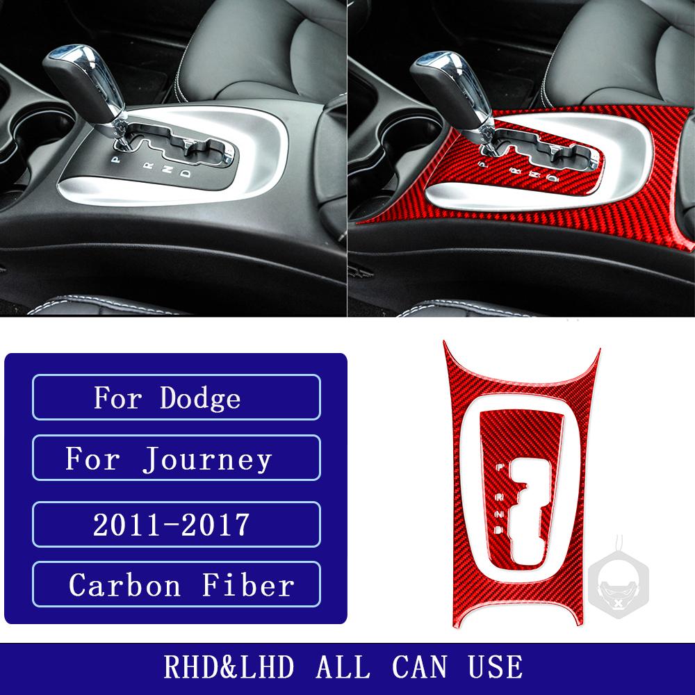 For Dodge Journey 2011-2017 Carbon Fiber Central Control Gear Shift Panel Trim Cover Car Interior Accessories Decorative StickerWW8