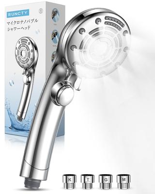 Shower Head RUNCTY Micro Nano Bubble Shower Head 6 Levels of Water Ultra Fine Water Stop At Ultra Fine Water Skin Beautiful Pore Dirt Gentle On Scalp