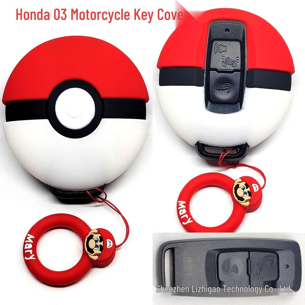 Cat Paw Cartoon Key Cover for Yamaha & Honda Motorcycles