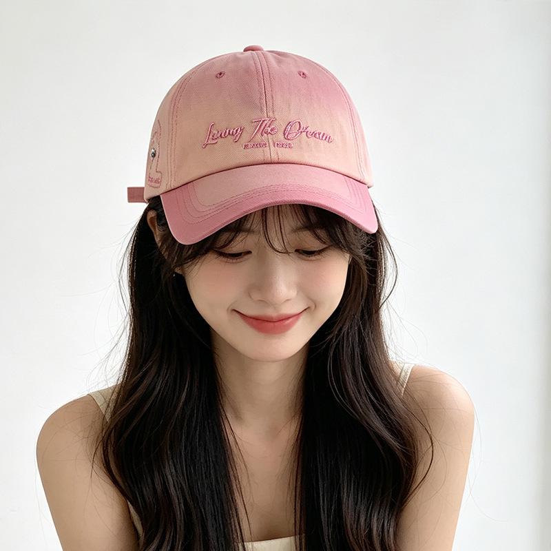 Peaked cap female face small couple versatile casual visor spring and summer soft top baseball hat one size fits all