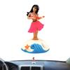Cartoon Automotive Trim Tabletop Ornaments Hawaiian Girl Dashboard Doll Figurine For Car interior Home Office Desk Bedroom