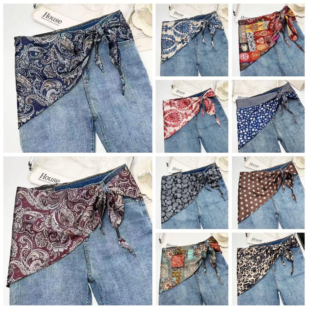 Literary Style Waist Triangle Scarf Belt Versatile Accessory Women's Waist Scarf  Women's Fashion