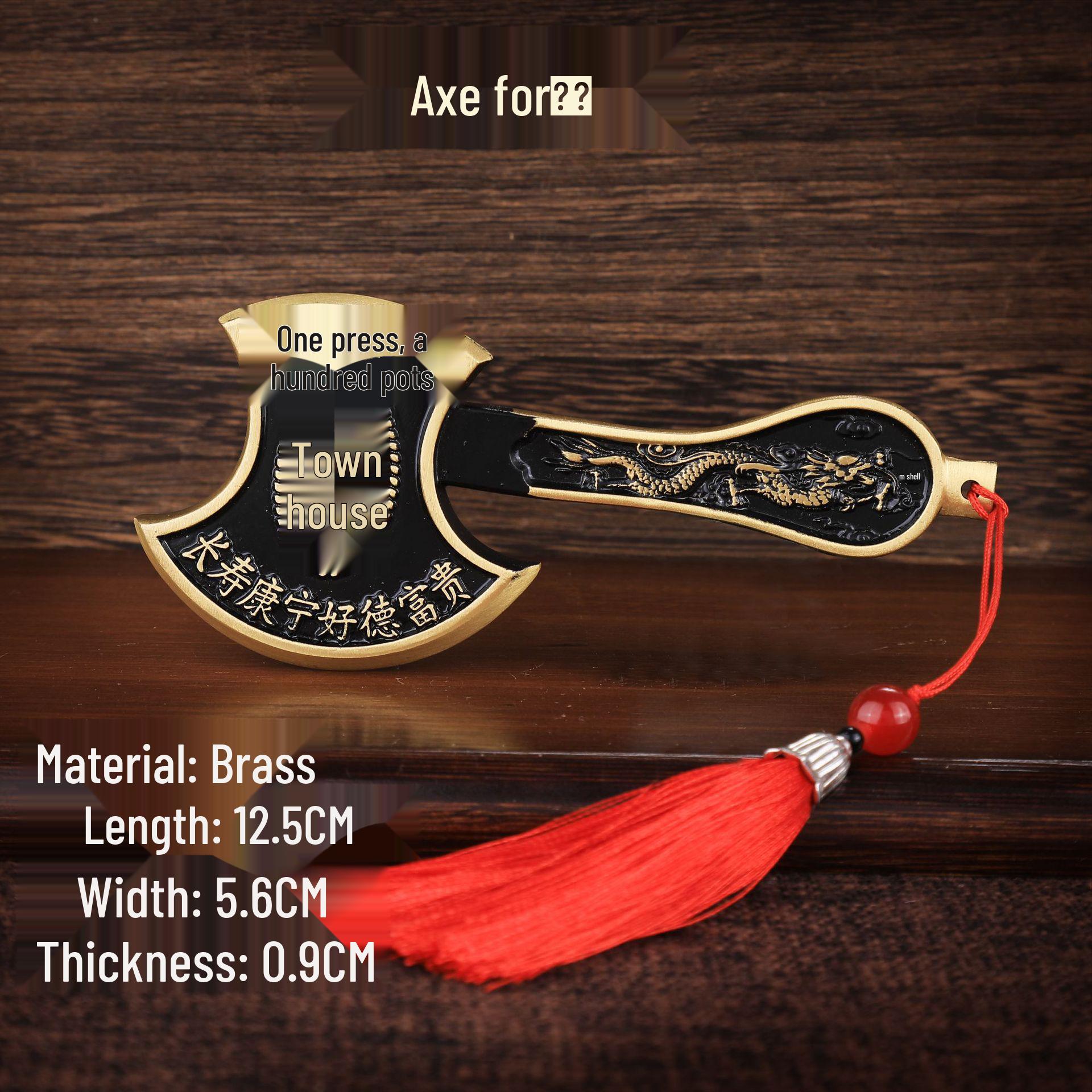 Feng Shui Copper Town House Axe Ornament