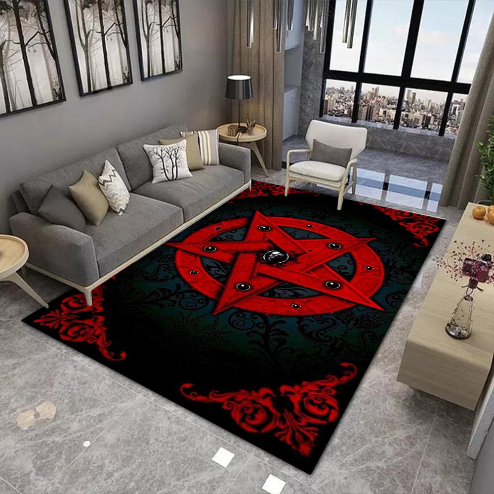 Gothic Decor Living Room Carpet Home Hallway Balcony Bathroom Bedroom Mat Non Slip Parlour Sofa Floor Large Area Decor Rugs