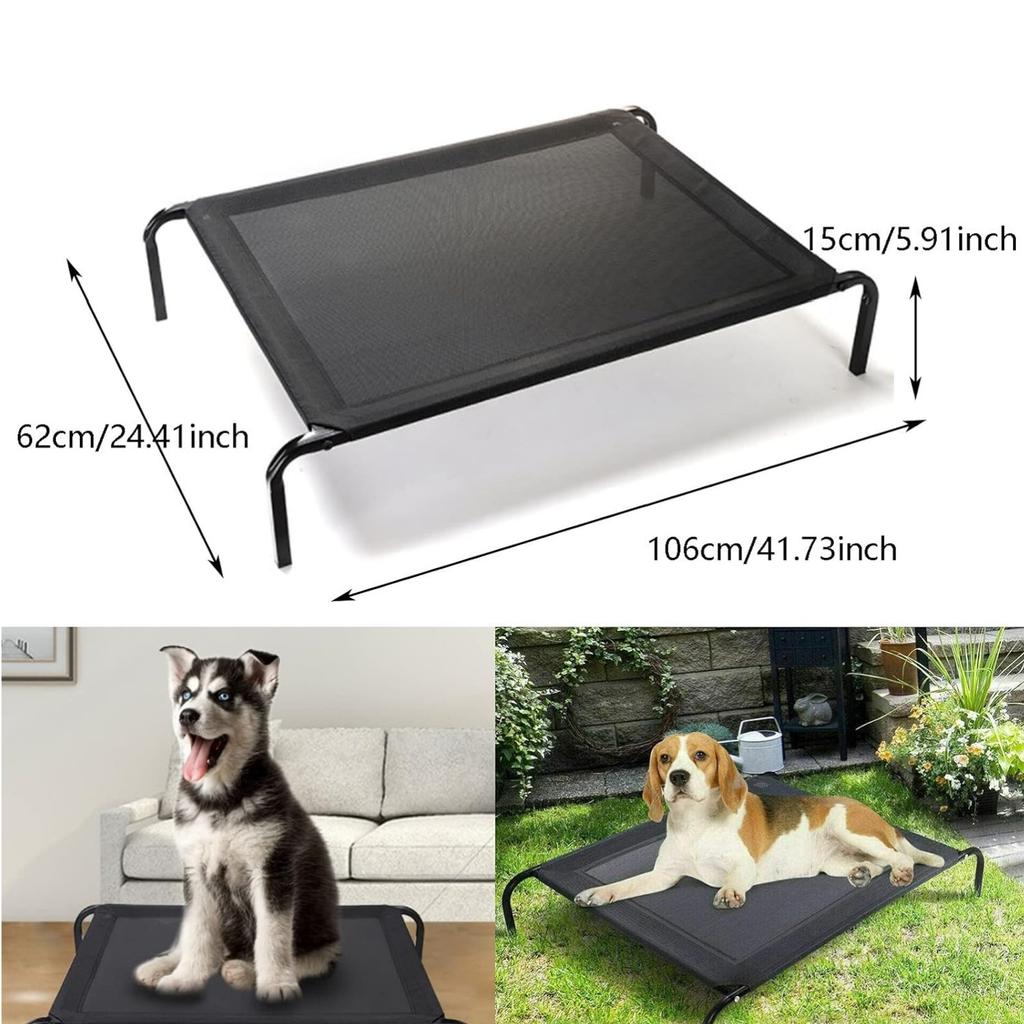 For  Elevated Dog  Sofa Bed 3 Sizes Available Outdoor Pet Bed Dog & Cat Camping Bed Black