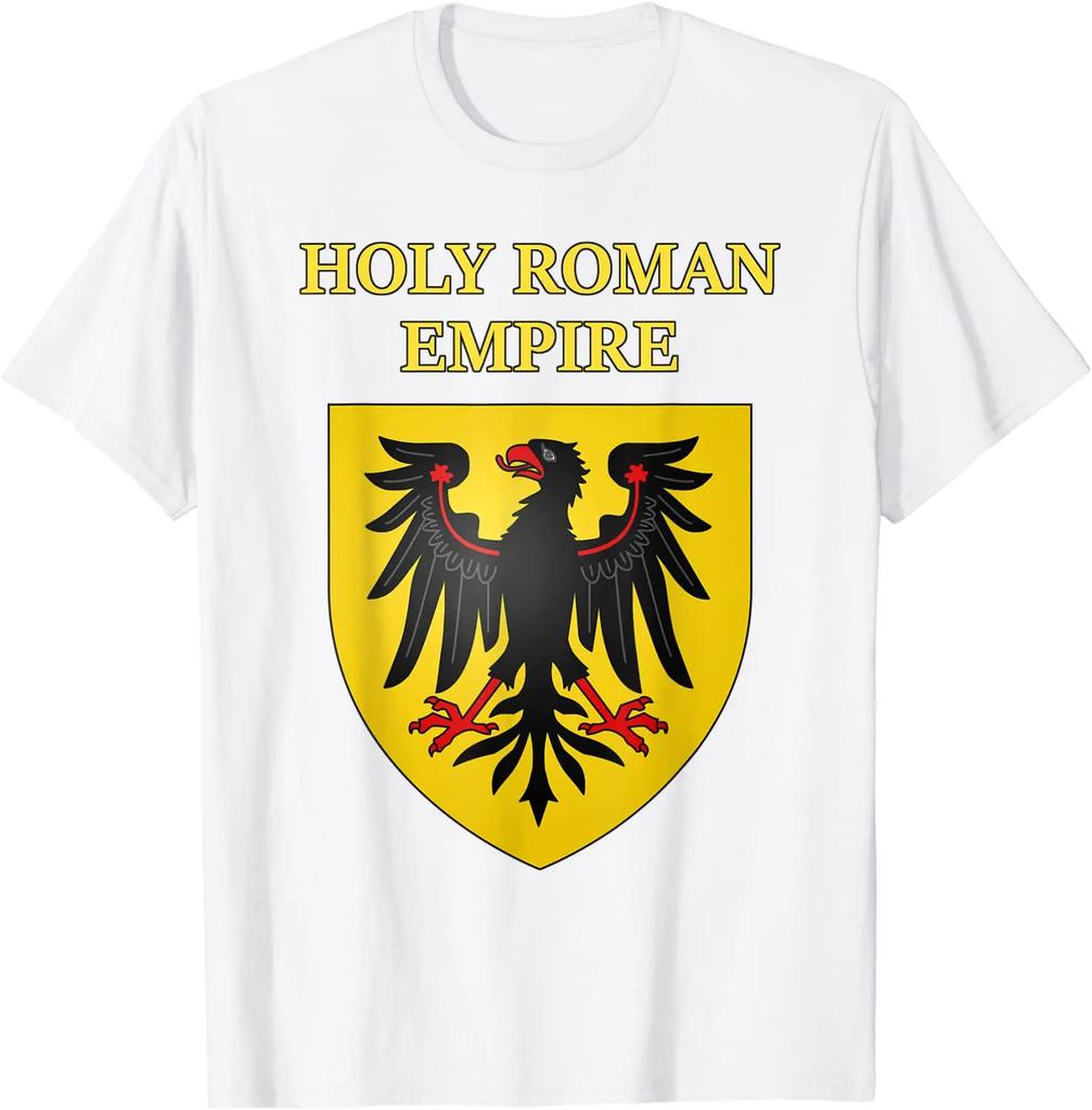Holy RoUnisex Empire Imperial Coat of Arms T Shirt High Quality Cotton Large Sizes Breathable Top Loose Casual T Shirt S3XL