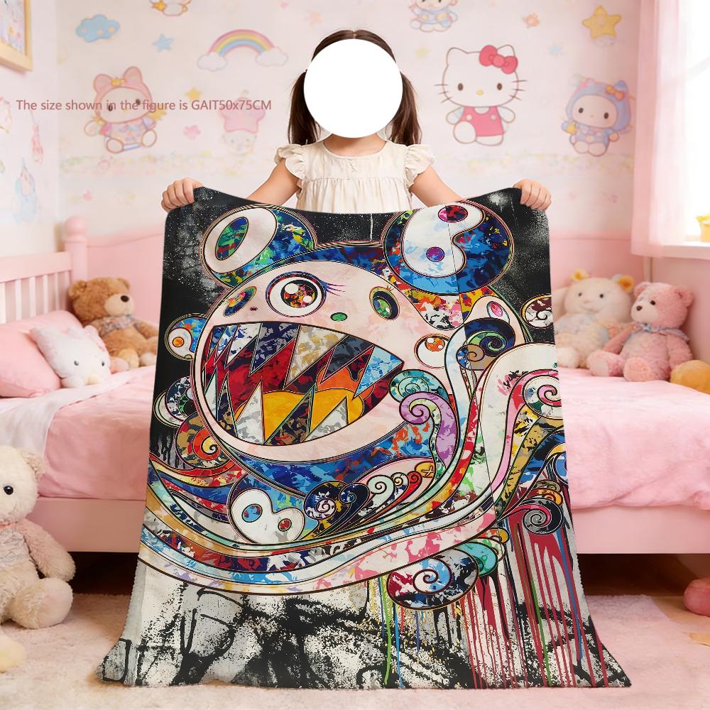 Blanket For Soft Throw MMurakami Blanket for Art Fashion Picnic Bed T-Takashi-ES Sofa Home Bedroom Cozy Warm Comfortable