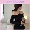 Womens Top With Solid Color Design And Cutout Details For Spring Fashion