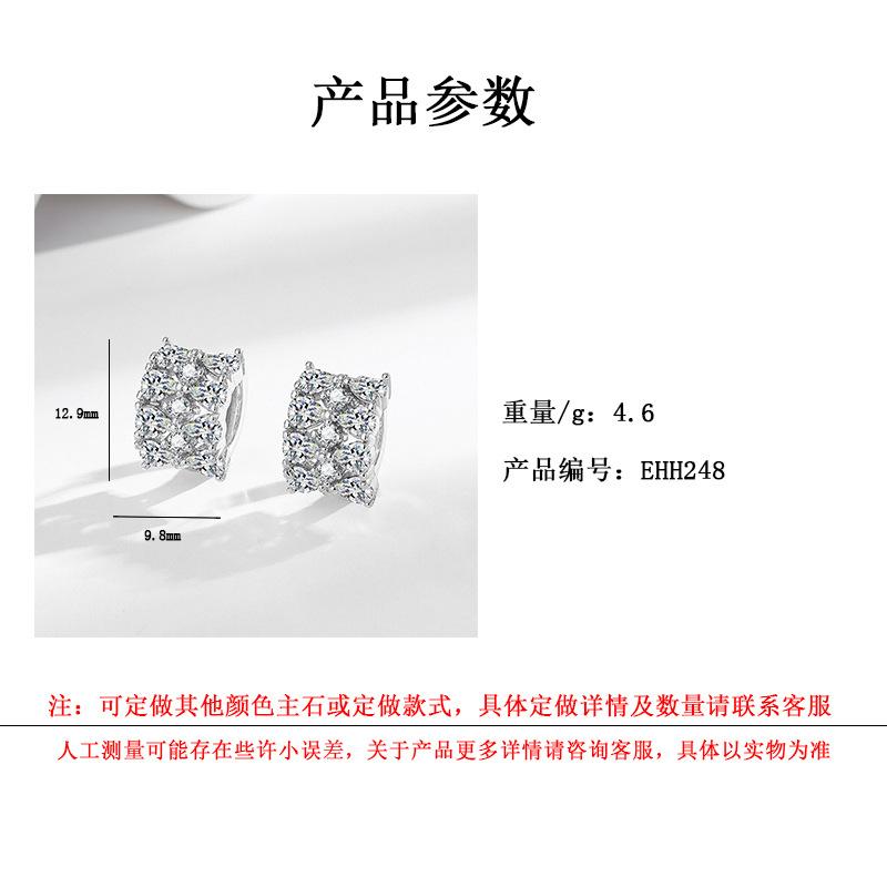 Personalized Bow With Diamond Ear Buckle Copper Micro-Inlaid Zircon Fashion Short Earrings Temperament Earrings