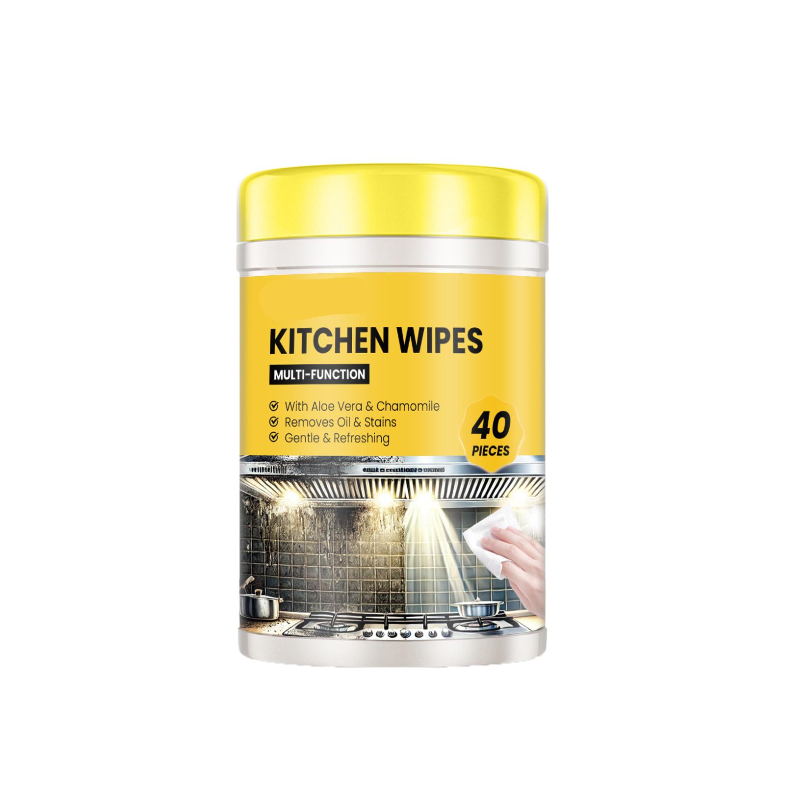 

Kitchen Wipes, Multi Functional Household Heavy Oil Stain Cleaning Wipes For Kitchen Countertops, Stovetops, And Ovens 2ml One Size білий