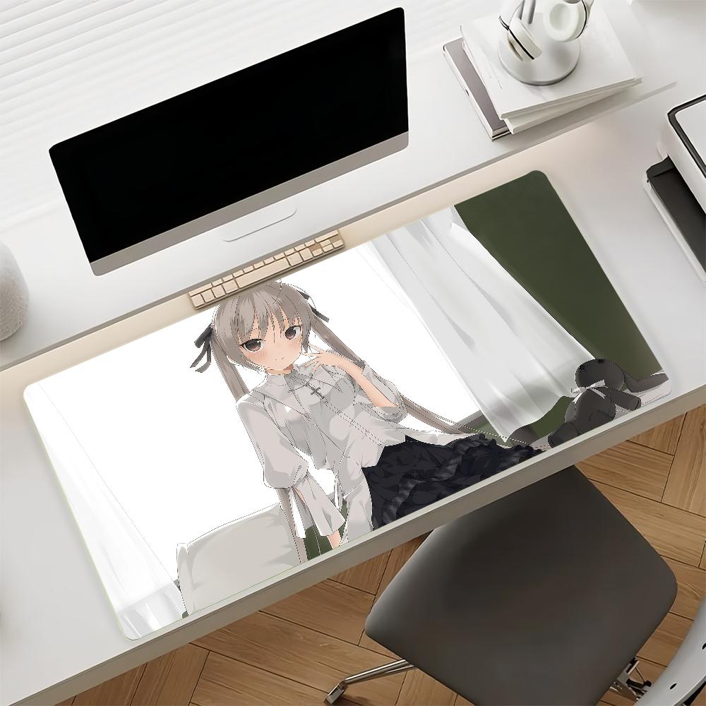 Anime SSora KKasuganoS Mouse Pad Nonslip Rubber Gamer Balance Computer Mat Decoracion Deskmat Laptop Office Large