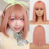 MERISIHAIR Yeşil Kısa Düz Sentetik Elyaf Bob Peruk Patlamalı Peruk Kadın Cosplay Parti Günlük Giyim Kısa Bob Peruk