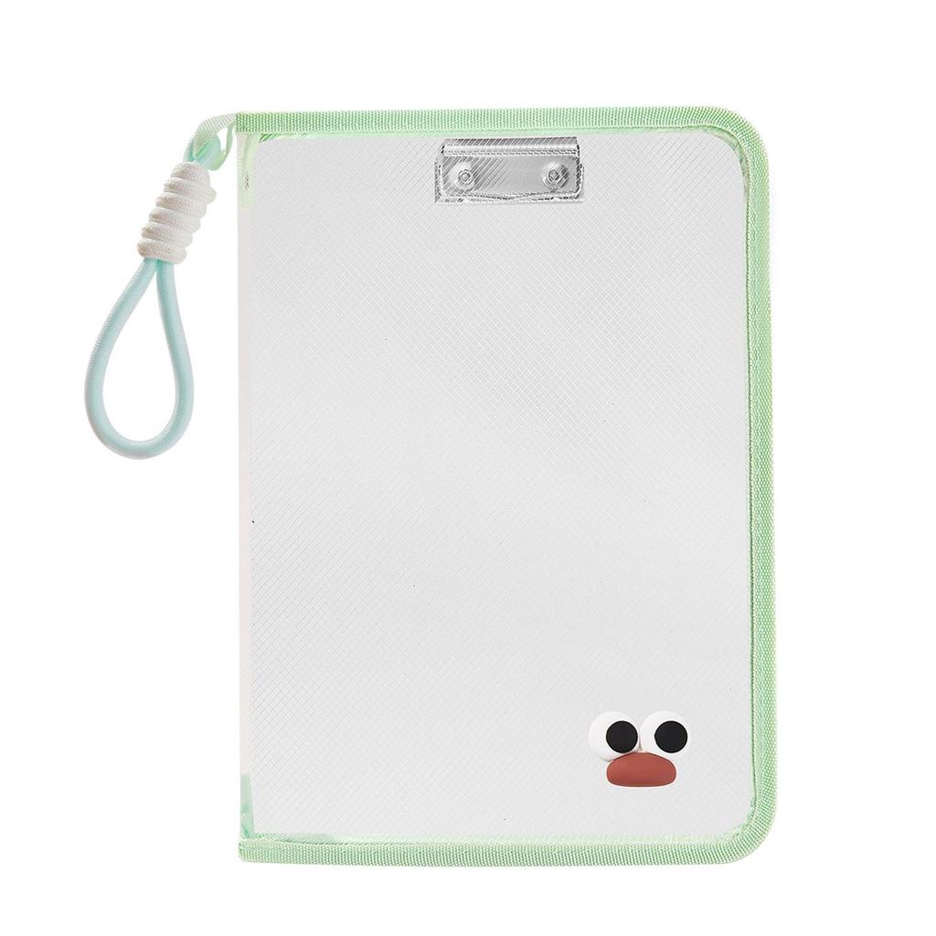 Macaron Transparent A4 Zippered File Bag - Large Capacity, Durable, Waterproof Student Storage