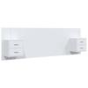 Headboard with Nightstands White Engineered Wood