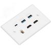 6 Port Wall Plate 2xHD Multimedia Interface 2xUSB3.0 1xType C 1xCat6 Ethernet Wall Plate for TV