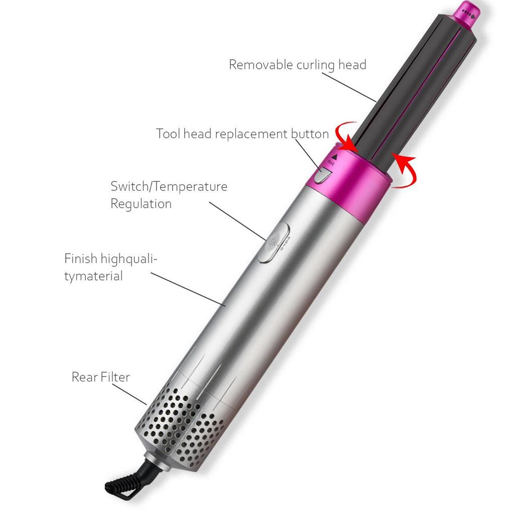 Multifunctional Electric Hair Dryer Automatic Curling Iron Curling Iron Hot Air Straight Hair Comb 5 In 1