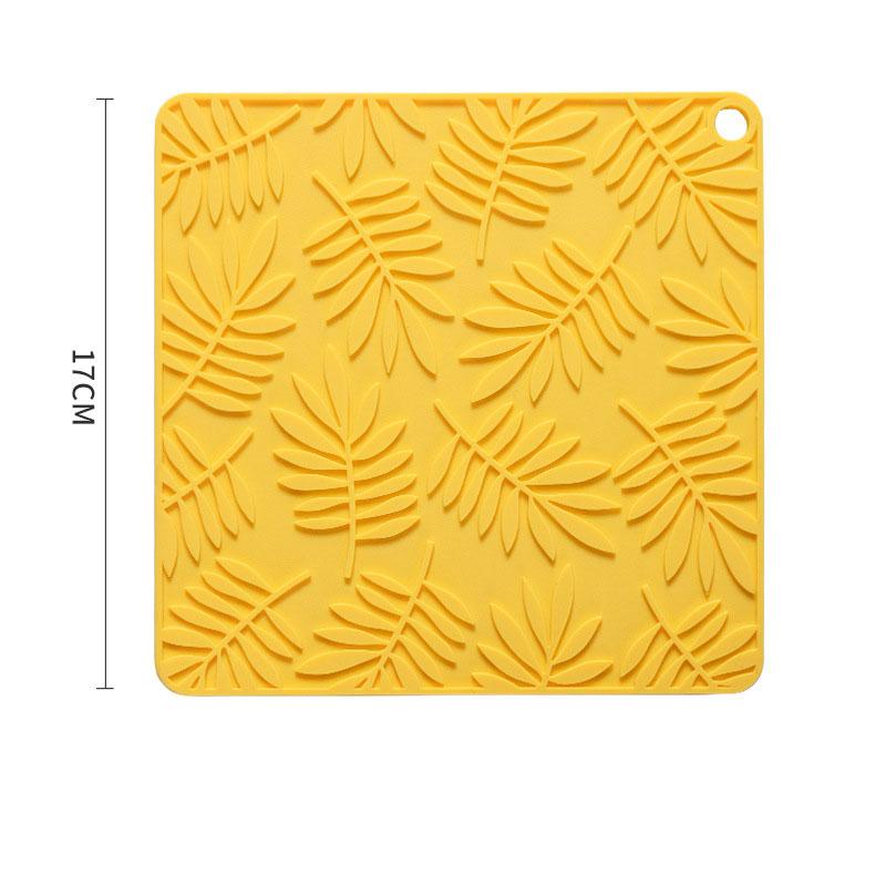 Square Silicone Coaster Heat Resistant Bolw Mats Anti-slip Placemat Table Protector Waterproof  Mug Mat Kitchen Dishes Tableware