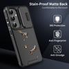 For Samsung Galaxy S24+ Case PC+TPU Anti- Fingerprint Phone Cover with Slide Lens Window