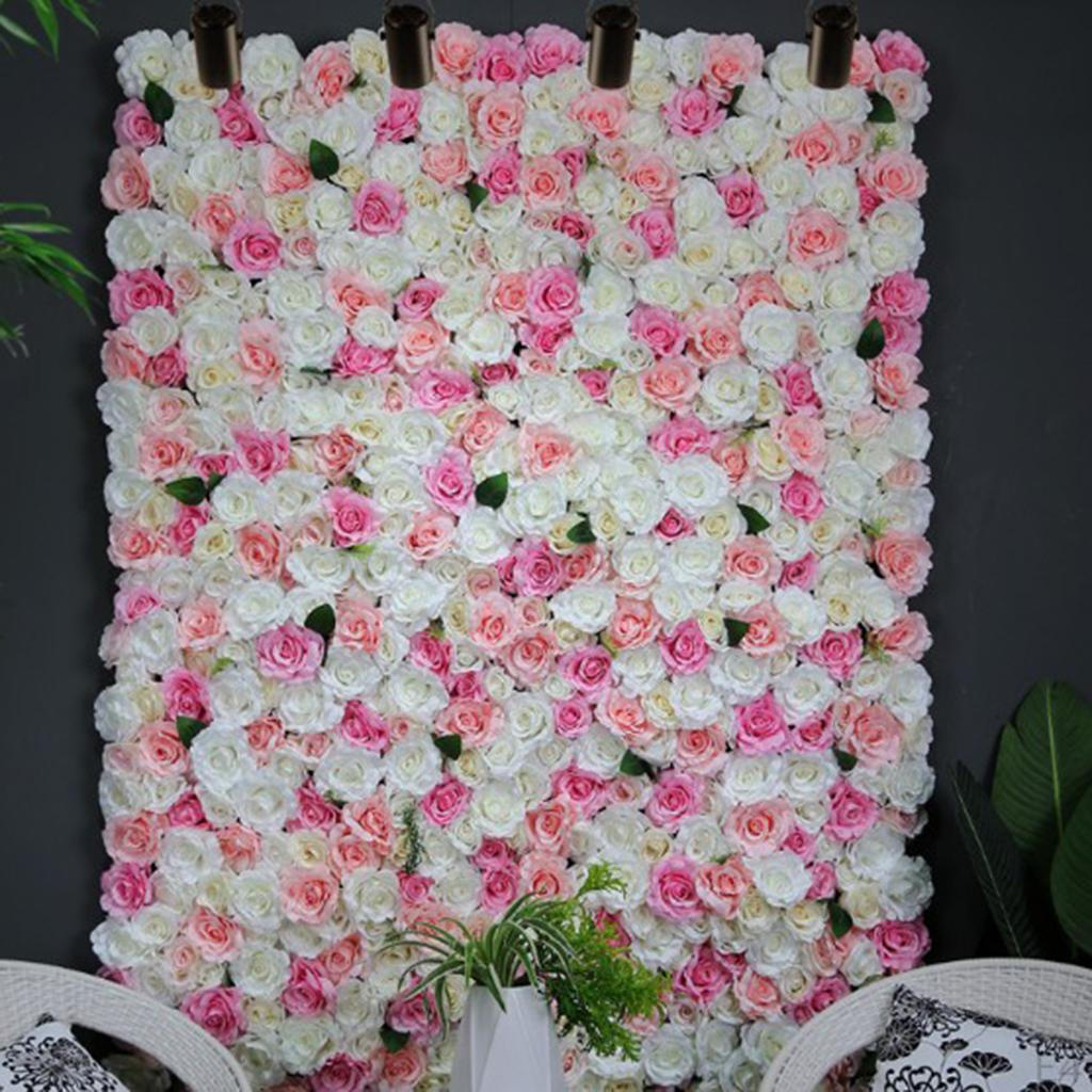 Panel Artificial Blossom Flowers Wedding Background