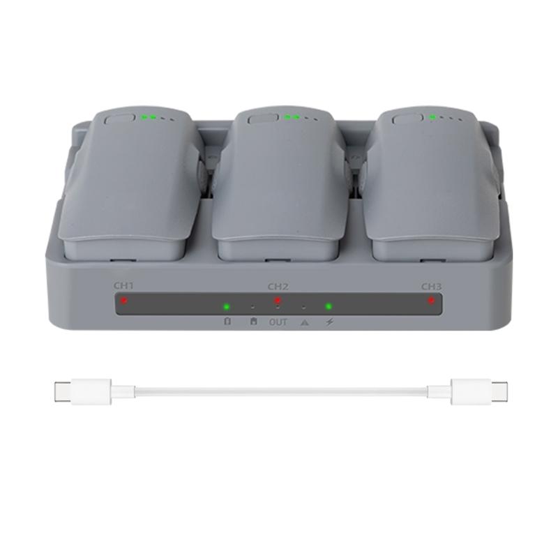 Efficiency 3Slot Battery Charging Dock For Photography Equipment Intelligent Power Distribution Battery Charging Station
