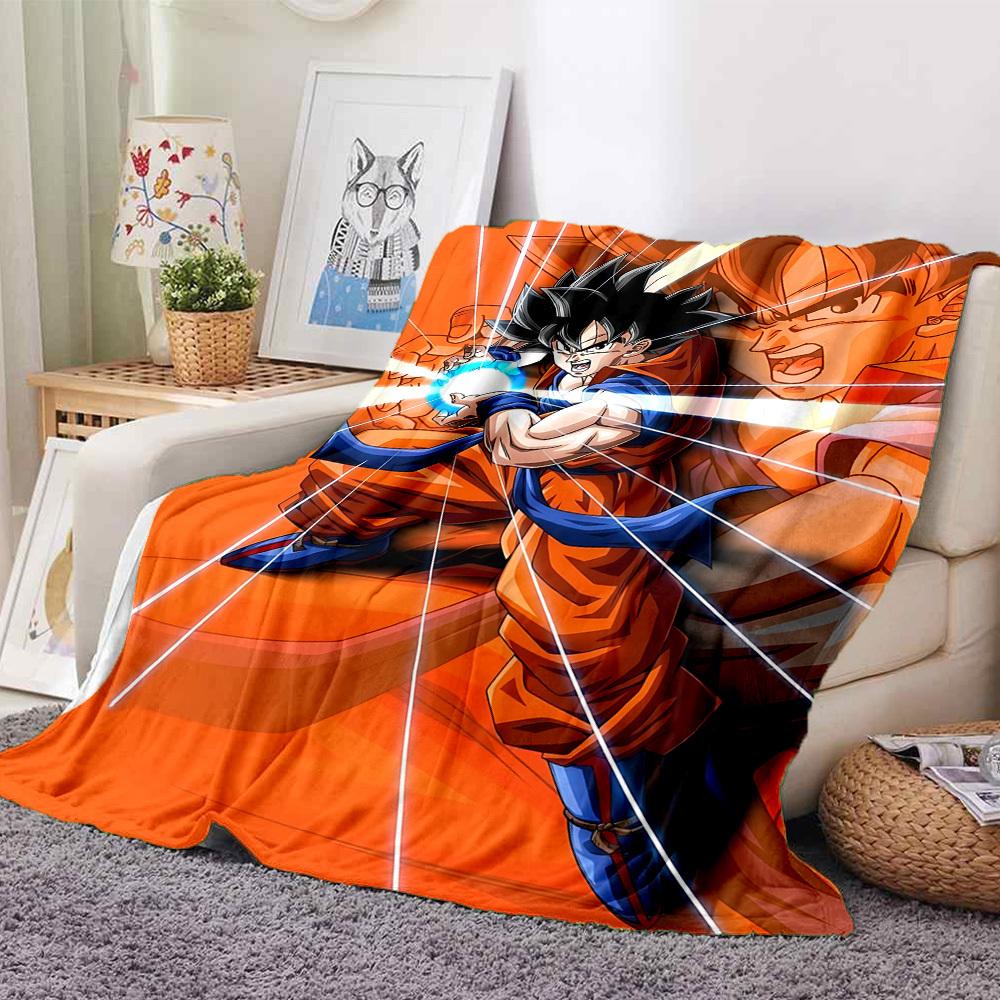 1PC Goku, DragonBall Blanket Soft Warm All Season Throw for Sofa, Bed, Car, Office Vibrant Colorful Design, Durable & Cozy Gift
