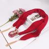 Chiffon Tassel Pendant Scarf Jewelry - Women's Mixed Color Necklace Shawl