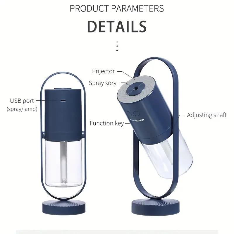 Usb Rechargeable Mini Air Humidifier LED light mini 200ml h2o Spray Mist humidifier Aroma Essential Oil Diffuser for Home