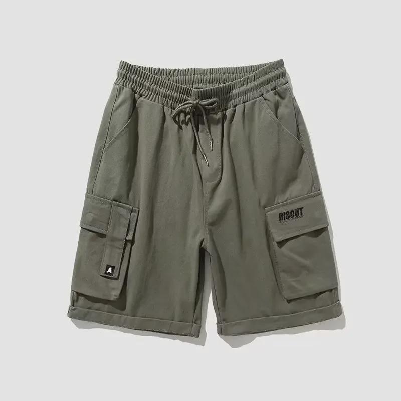 

Мужские летние модные свободные повседневные шорты в японском стиле с большими карманами 4XL зелёный