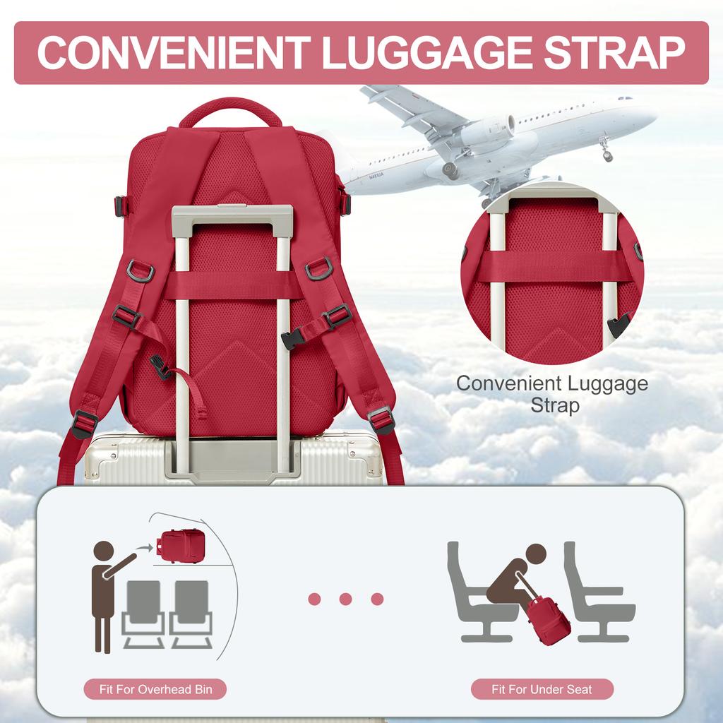 Waterproof Travel Backpack With Shoe Compartment Adjustable Straps, Laptop Backpack &School Bag For Men Women, Casual Travel Bag